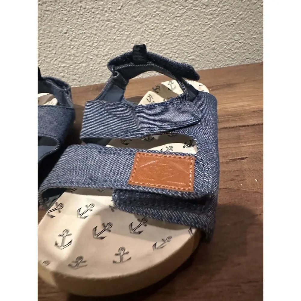 H&M Adjustable Blue Strap Boy Sandals Size 9
